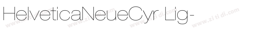 HelveticaNeueCyr Lig字体转换